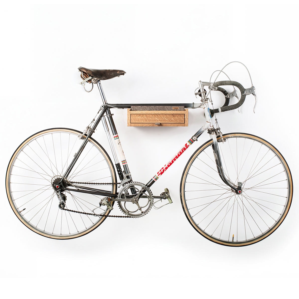 Diamant Rennrad Mit Wandkonsole Mit Schublade Eichenholz