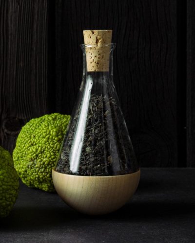herb jar with tea