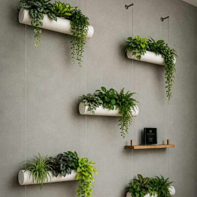 Wandbegrünung hydroponische Philodendron