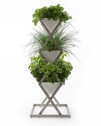 Aluminum raised bed, vertical herb bed