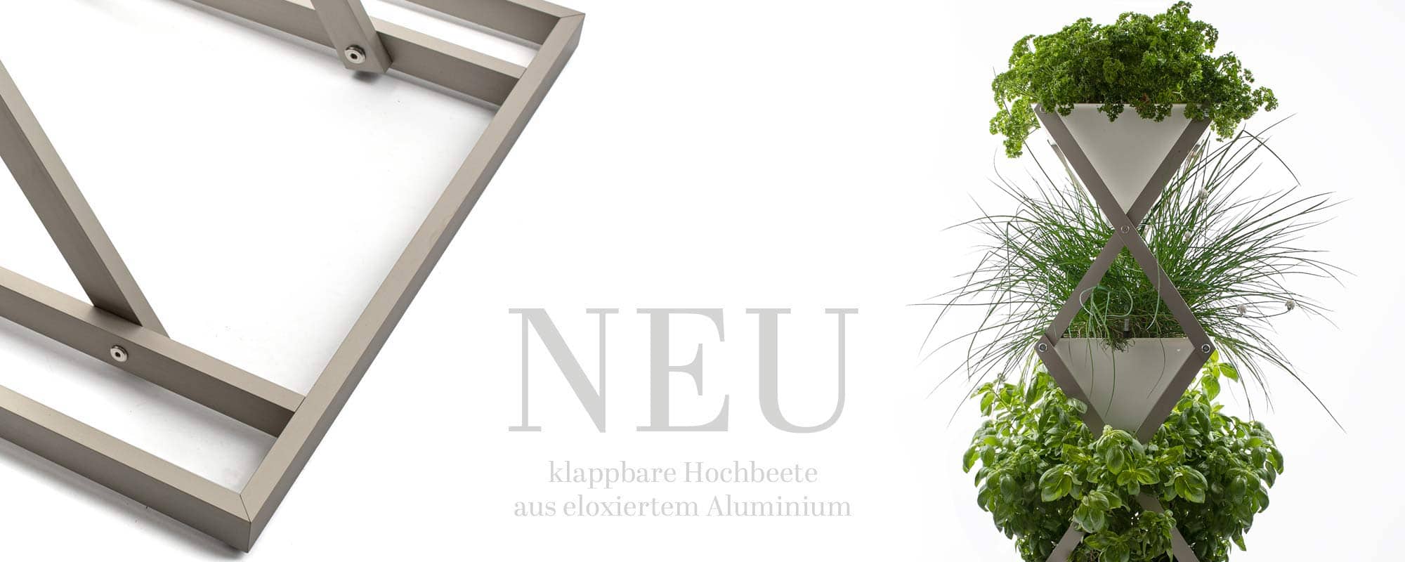 Klappbareshochbeet Bepflanzt Aluminium