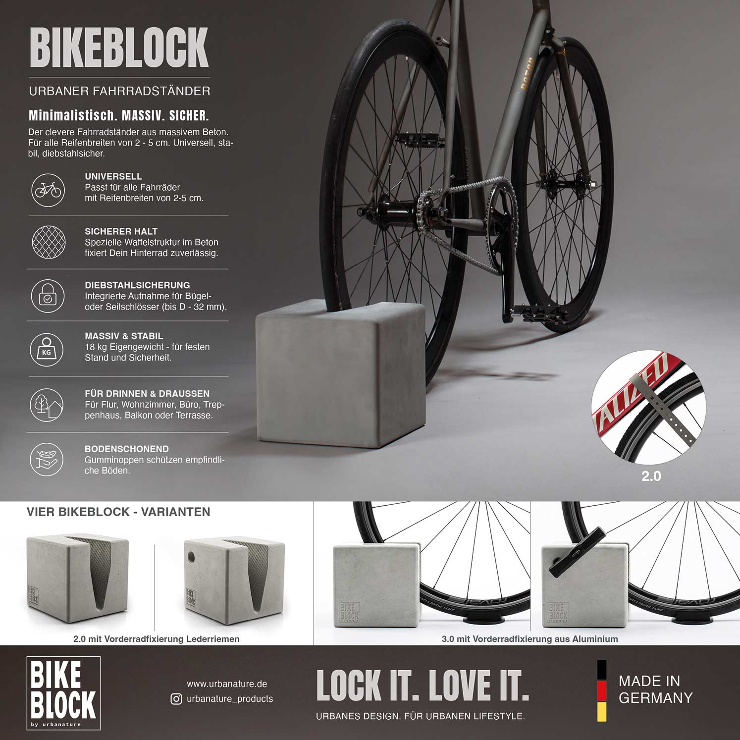 Produktinfo Fahrradständer Bikeblock