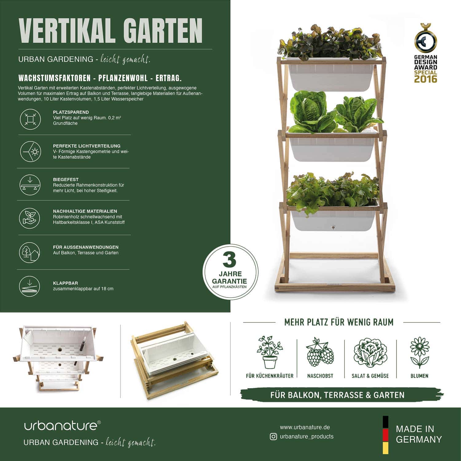 Vertikal Garten Produktinfo