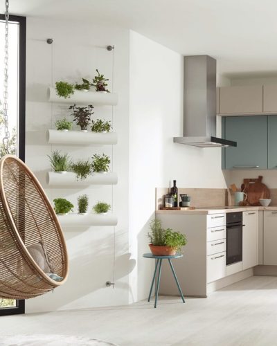 Wandbegrünung Hängegarten In Küche Quadrat